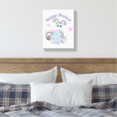 Vrolijk Pasen. Paasbunny Canvas Afdruk (Insitu (Slaapkamer))
