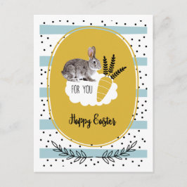 Vrolijk Pasen. Paasbunny Feestdagenkaart