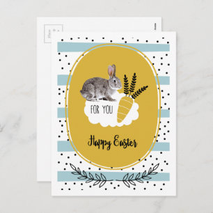 Vrolijk Pasen. Paasbunny Feestdagenkaart