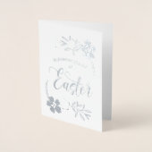 Vrolijk Pasen. Paasbunny Folie Kaarten (Voorkant)