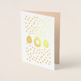 Vrolijk Pasen. Paasbunny Folie Kaarten