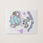 Vrolijk Pasen. Paasbunny Legpuzzel (Horizontaal)