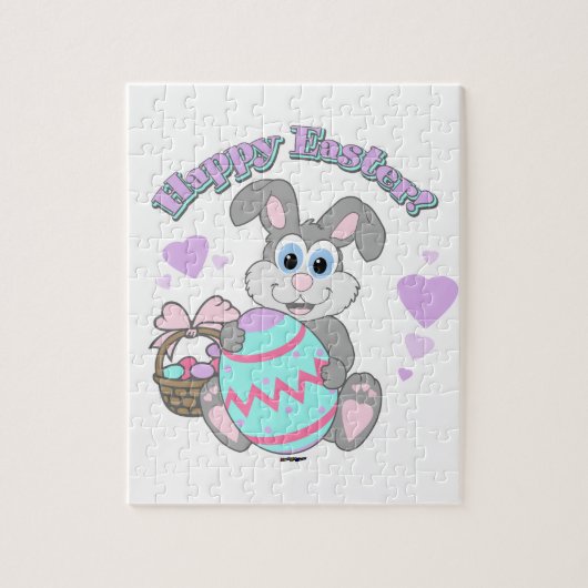 Vrolijk Pasen. Paasbunny Legpuzzel (Verticaal)