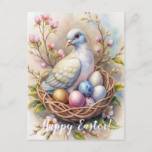 Vrolijk Pasen. Paasduif. Briefkaart