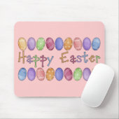 Vrolijk Pasen - Paasegrens T - shirts en cadeautje Muismat (Met muis)