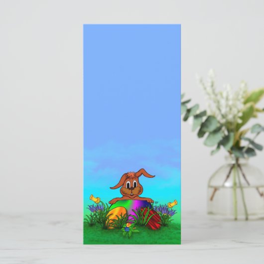 Vrolijk Pasen. Paaskonijn (Staand voorkant)