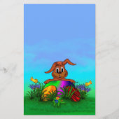 Vrolijk Pasen. Paaskonijn Flyer (Achterkant)