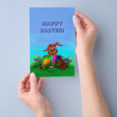 Vrolijk Pasen. Paaskonijn Flyer (Hand)