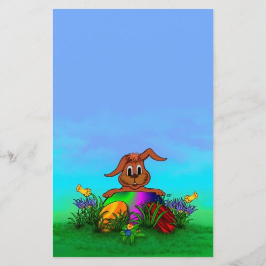 Vrolijk Pasen. Paaskonijn Flyer (Achterkant)