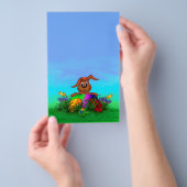 Vrolijk Pasen. Paaskonijn Flyer (Hand)