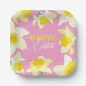 Vrolijk Pasen. Papieren Bordje (Voorkant)