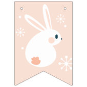 Vrolijk Pasen. Pasen Bunny. Vlaggetjes (Eerste vlag)