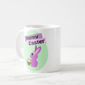 Vrolijk Pasen. Pink Bunny Koffiemok (Voorkant links)