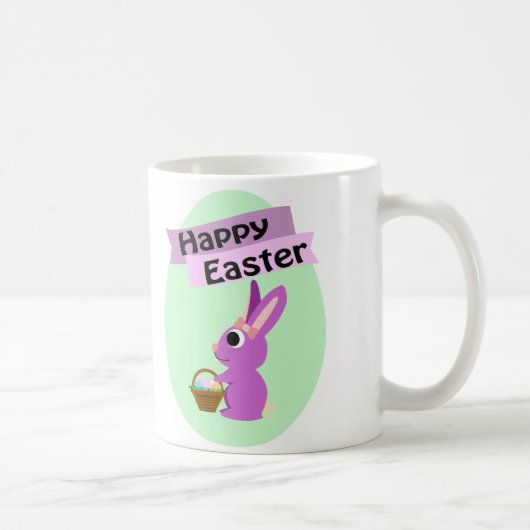 Vrolijk Pasen. Pink Bunny Koffiemok (Rechts)
