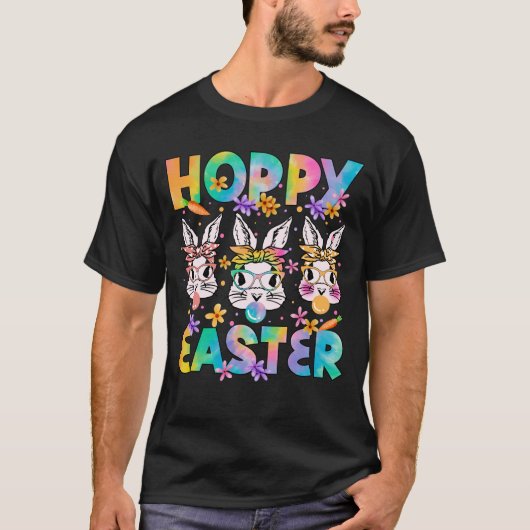 vrolijk pasen, retro, vintage t-shirt (Voorkant)