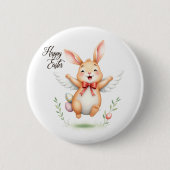 Vrolijk Pasen. Ronde Button 5,7 Cm (Voorkant)