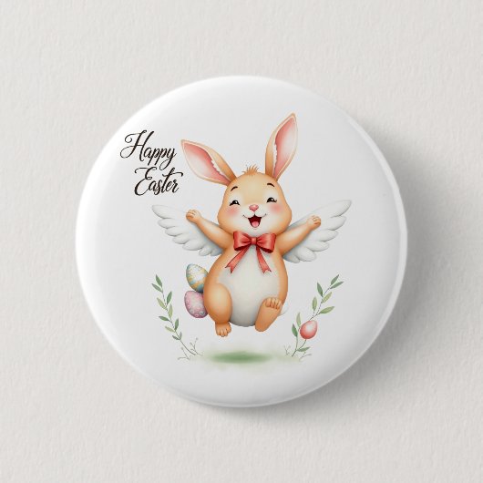 Vrolijk Pasen. Ronde Button 5,7 Cm (Voorkant)
