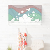 Vrolijk Pasen, schattige kuikens, oostereieren op  Spandoek (Insitu)