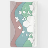 Vrolijk Pasen, schattige kuikens, oostereieren op  Spandoek (Verticaal)