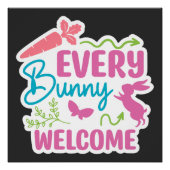 Vrolijk Pasen. Schattigee eitjes Perfect Poster (Voorkant)