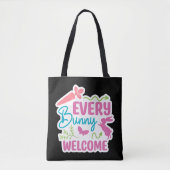 Vrolijk Pasen. Schattigee eitjes Tote Bag (Voorkant)