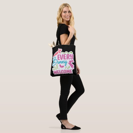 Vrolijk Pasen. Schattigee eitjes Tote Bag (Op model)