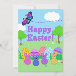 Vrolijk Pasen! Smelteieren en -Bunnies Feestdagenkaart