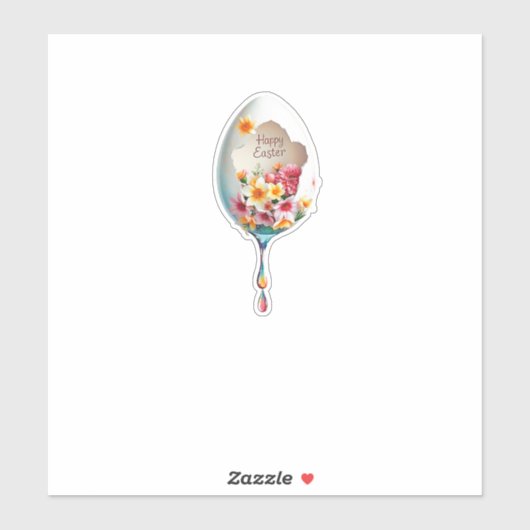 Vrolijk Pasen. Sticker (Vel)