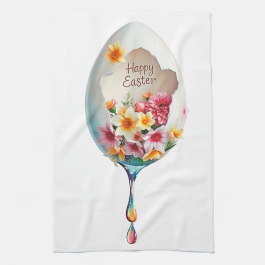 Vrolijk Pasen. Theedoek (Verticaal)