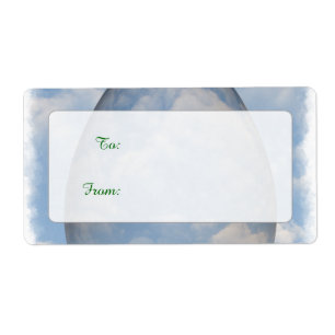 Vrolijk Pasen - Transparante paaseieren in de heme Etiket