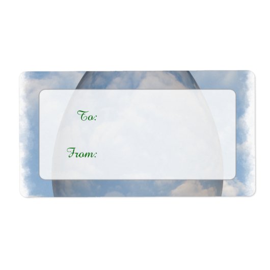 Vrolijk Pasen - Transparante paaseieren in de heme Etiket (Voorkant)