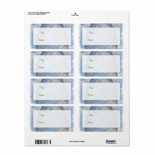 Vrolijk Pasen - Transparante paaseieren in de heme Etiket (Full Sheet)