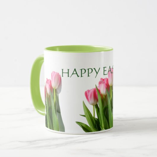 Vrolijk Pasen. TulpenMok Mok (Voorkant links)