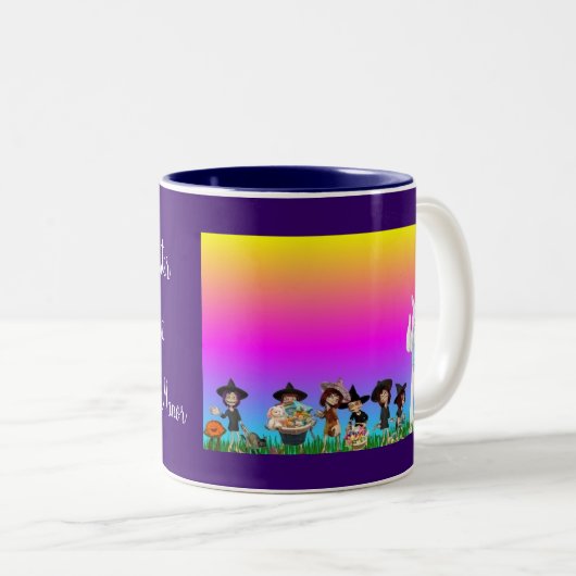 Vrolijk Pasen. Tweekleurige Koffiemok (Voorkant rechts)