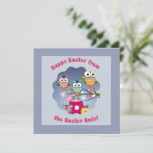 Vrolijk Pasen van de paaseigenaar! Kaart (Staand voorkant)