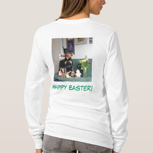 Vrolijk Pasen van de Rabbit Catcher T-shirt (Achterkant)