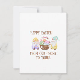 Vrolijk Pasen van onze gnoom naar de jouwe op een Feestdagenkaart