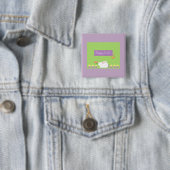 Vrolijk Pasen. Vierkante Button 5,1 Cm (In situ)