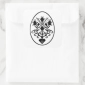 Vrolijk Pasen. Vierkante Sticker (Tas)