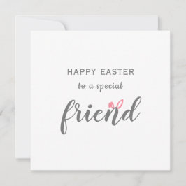 Vrolijk Pasen voor een speciale vriend Bunny Ears Feestdagenkaart