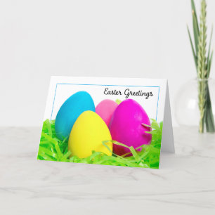 Vrolijk Pasen voor iedereen die de foto's van de E Feestdagen Kaart