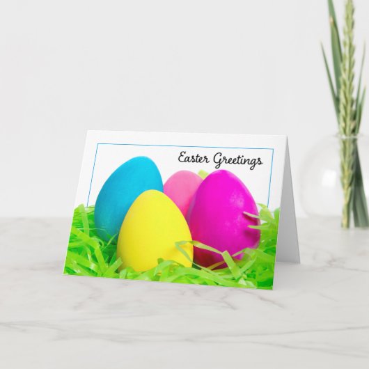 Vrolijk Pasen voor iedereen die de foto's van de E Feestdagen Kaart (Voorkant)