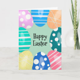 Vrolijk Pasen voor iedereen Verdroogde paaseieren Feestdagen Kaart