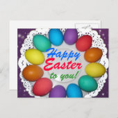 Vrolijk Pasen voor je! Rainbow Easter Feestdagenkaart (Voorkant / Achterkant)