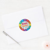 Vrolijk Pasen voor je! Rainbow Easter Ronde Sticker (Envelop)