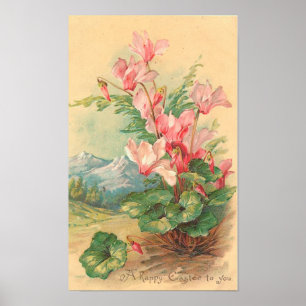 Vrolijk Pasen voor je Vintage Poster