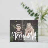 Vrolijk! | Passen getrouwd meneer en mevrouw kerst Feestdagenkaart (Staand voorkant)