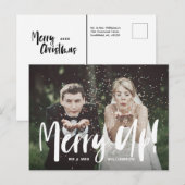 Vrolijk! | Passen getrouwd meneer en mevrouw kerst Feestdagenkaart (Voorkant / Achterkant)