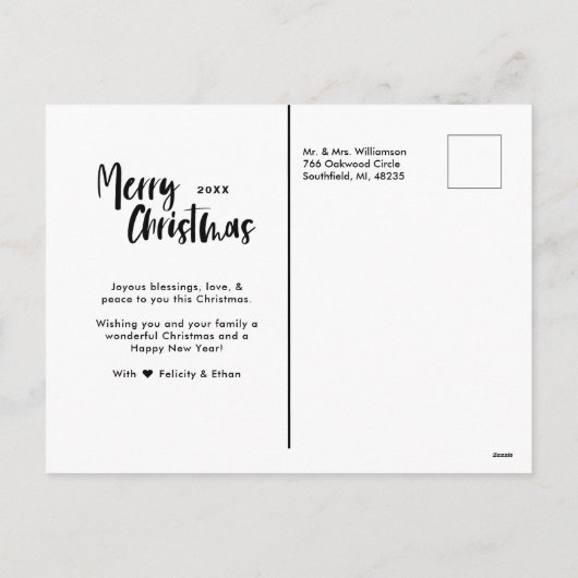 Vrolijk! | Passen getrouwd meneer en mevrouw kerst Feestdagenkaart (Achterkant)