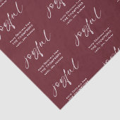 Vrolijk patroon Vrolijk Kerstfeest Naam Bourgondië Tissuepapier (Detail)